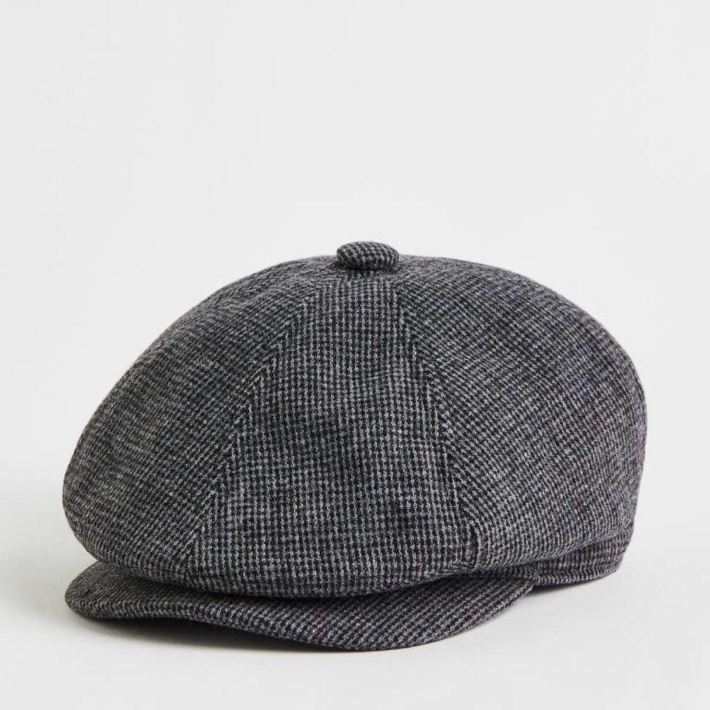 H&M Men’s Wool-blend Flat Cap, Large